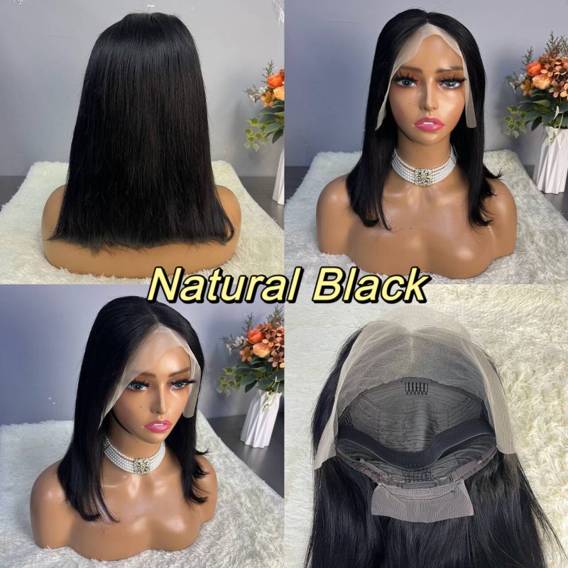 13x4 Straight Hair Colored BOB Lace Front Wig - 图片 11